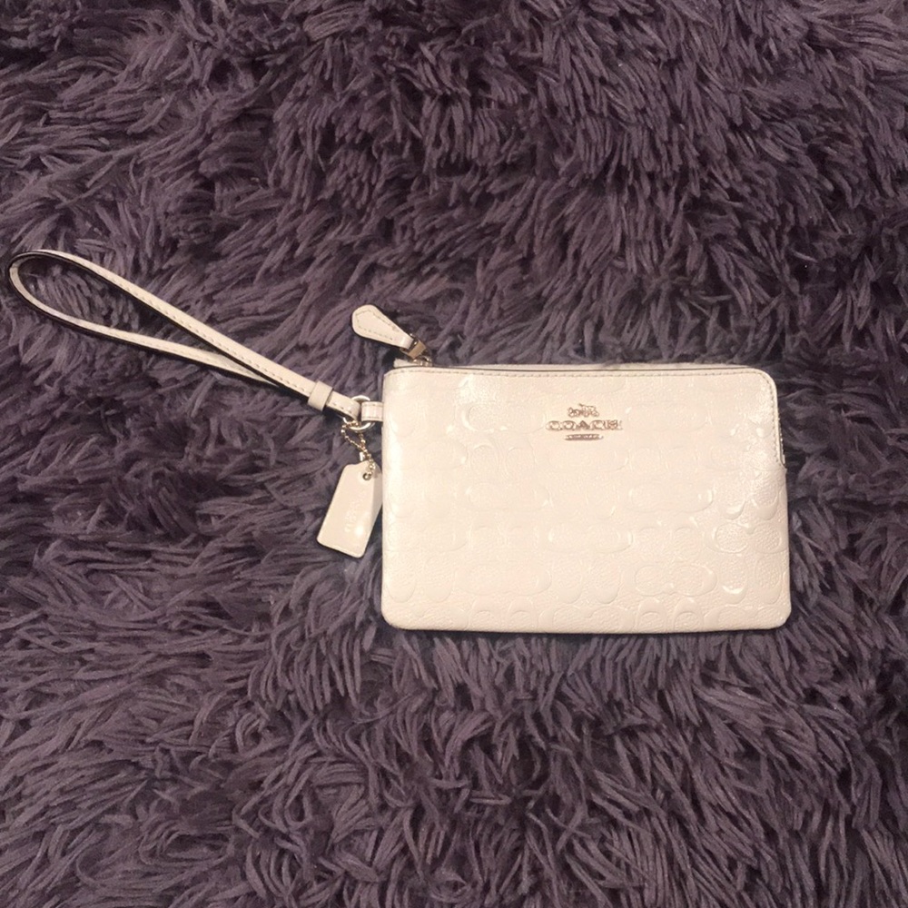 White coach wristlet